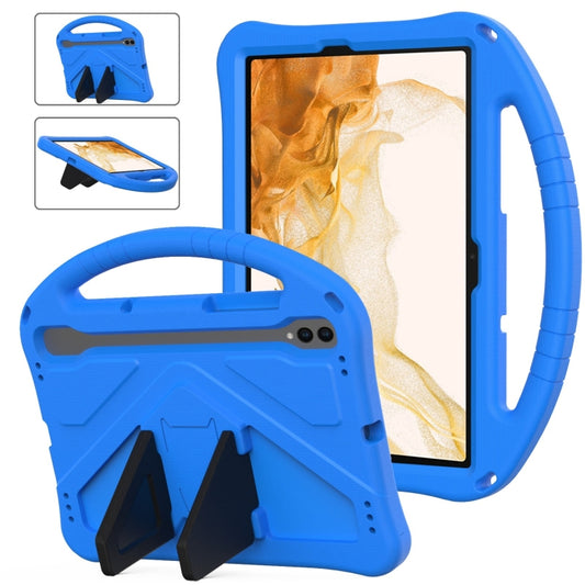 For Samsung Galaxy Tab S8 EVA Shockproof Tablet Case with Holder(Blue) - Galaxy Tab S8 Cases by buy2fix | Online Shopping UK | buy2fix