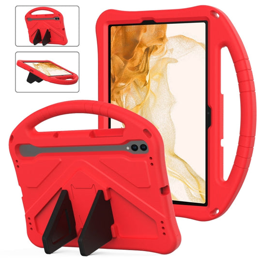 For Samsung Galaxy Tab S8 EVA Shockproof Tablet Case with Holder(Red) - Galaxy Tab S8 Cases by buy2fix | Online Shopping UK | buy2fix