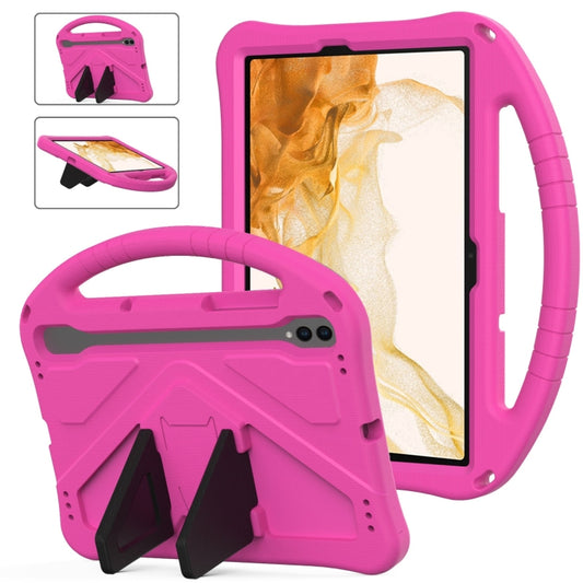 For Samsung Galaxy Tab S8 EVA Shockproof Tablet Case with Holder(Rose Red) - Galaxy Tab S8 Cases by buy2fix | Online Shopping UK | buy2fix