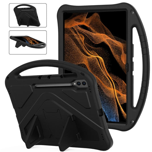 For Samsung Galaxy Tab S8 Ultra EVA Shockproof Tablet Case with Holder(Black) - Galaxy Tab S8 Ultra Cases by buy2fix | Online Shopping UK | buy2fix