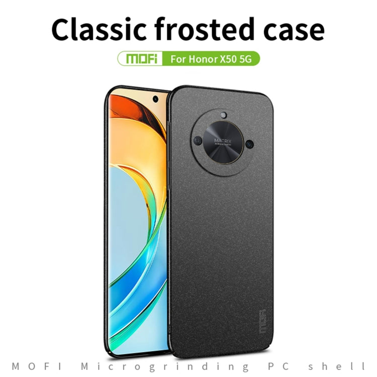 For Honor X50 5G MOFI Fandun Series Frosted PC Ultra-thin All-inclusive Phone Case(Green) - Honor Cases by MOFI | Online Shopping UK | buy2fix