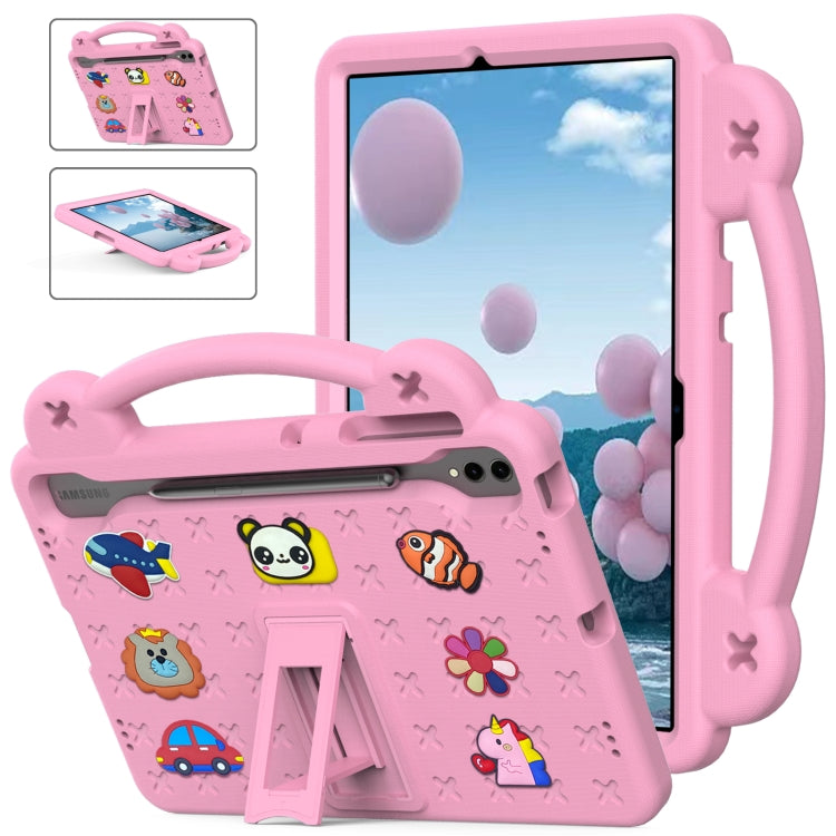 For Samsung Galaxy Tab S9 FE+ 12.4 X610N Handle Kickstand Children EVA Shockproof Tablet Case(Pink) - Galaxy Tab S9 FE+ by buy2fix | Online Shopping UK | buy2fix