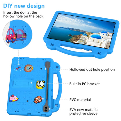 For Samsung Galaxy Tab S9 FE+ 12.4 X610N Handle Kickstand Children EVA Shockproof Tablet Case(Sky Blue) - Galaxy Tab S9 FE+ by buy2fix | Online Shopping UK | buy2fix