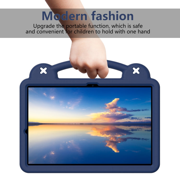 For Samsung Galaxy Tab S9 FE+ 12.4 X610N Handle Kickstand Children EVA Shockproof Tablet Case(Navy Blue) - Galaxy Tab S9 FE+ by buy2fix | Online Shopping UK | buy2fix