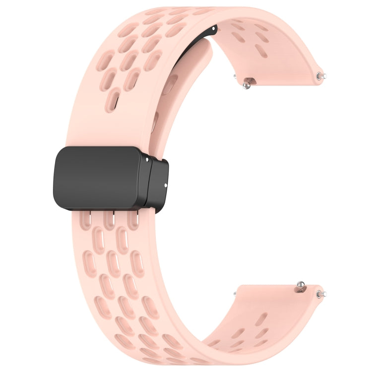 For Amazfit GTS 2E 20mm Folding Magnetic Clasp Silicone Watch Band(Pink) - Watch Bands by buy2fix | Online Shopping UK | buy2fix