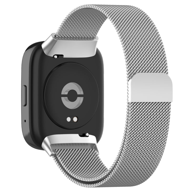 For Redmi Watch 3 Active Milan Magnetic Steel Mesh Watch Band(Silver) - Watch Bands by buy2fix | Online Shopping UK | buy2fix