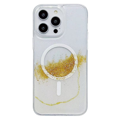 For iPhone 13 Pro Max MagSafe Gilding Hybrid Clear TPU Phone Case(White) - iPhone 13 Pro Max Cases by buy2fix | Online Shopping UK | buy2fix