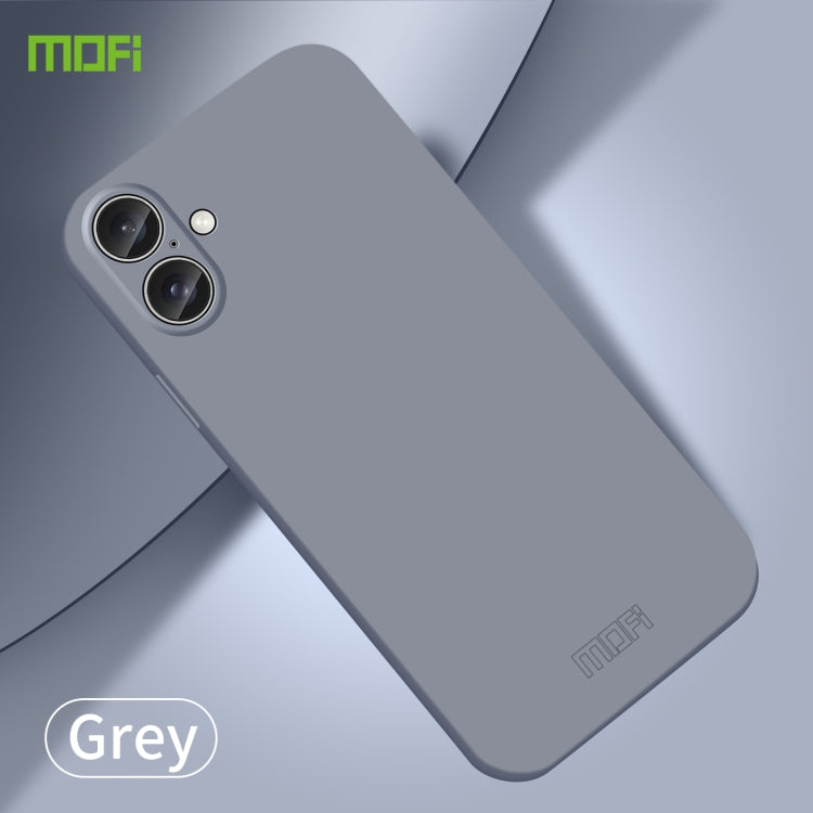 For iPhone 16 Plus MOFI Qin Series Skin Feel All-inclusive PC Phone Case(Gray) - iPhone 16 Plus Cases by MOFI | Online Shopping UK | buy2fix