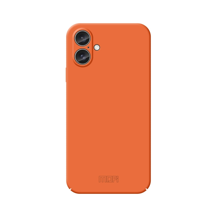 For iPhone 16 Plus MOFI Qin Series Skin Feel All-inclusive PC Phone Case(Orange) - iPhone 16 Plus Cases by MOFI | Online Shopping UK | buy2fix