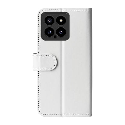 For Xiaomi 14 R64 Texture Horizontal Flip Leather Phone Case(White) - 14 Cases by buy2fix | Online Shopping UK | buy2fix