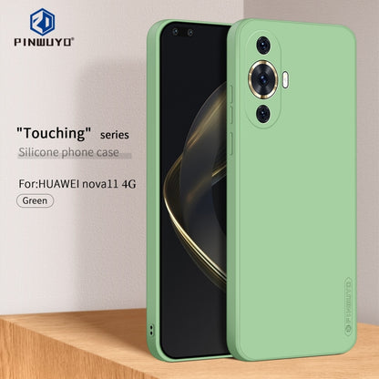 For Huawei nova 11 4G PINWUYO Sense Series Liquid Silicone TPU Phone Case(Green) - Huawei Cases by PINWUYO | Online Shopping UK | buy2fix