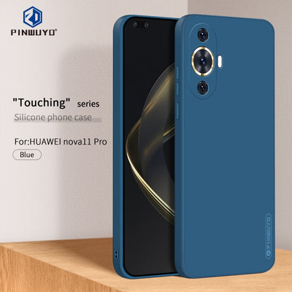 For Huawei nova 11 Pro / 11 Ultra PINWUYO Sense Series Liquid Silicone TPU Phone Case(Blue) - Huawei Cases by PINWUYO | Online Shopping UK | buy2fix