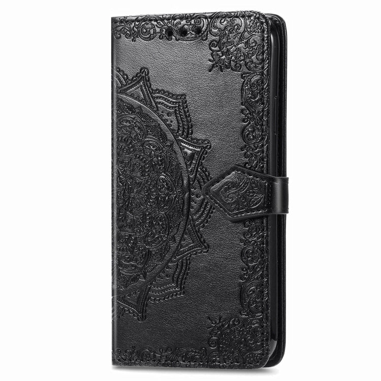 For Xiaomi Redmi K70 Mandala Flower Embossed Leather Phone Case(Black) - K70 Cases by buy2fix | Online Shopping UK | buy2fix