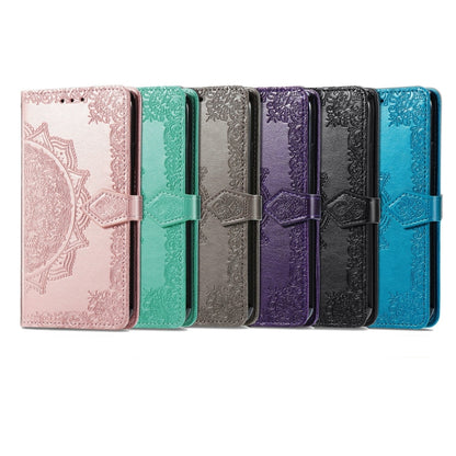 For Xiaomi Redmi A3 Mandala Flower Embossed Leather Phone Case(Green) - Xiaomi Cases by buy2fix | Online Shopping UK | buy2fix