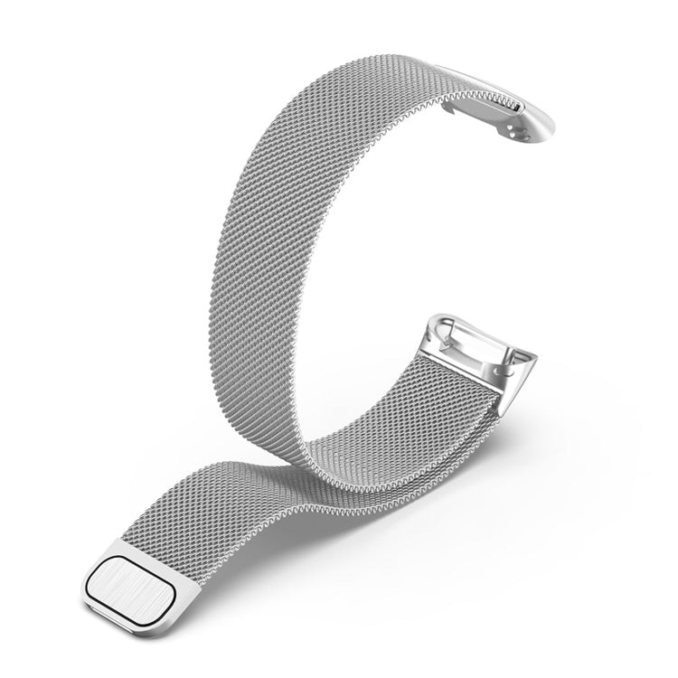 For Fitbit Charge 6 Milan Magnetic Metal Steel Mesh Watch Band(Silver) - Watch Bands by buy2fix | Online Shopping UK | buy2fix