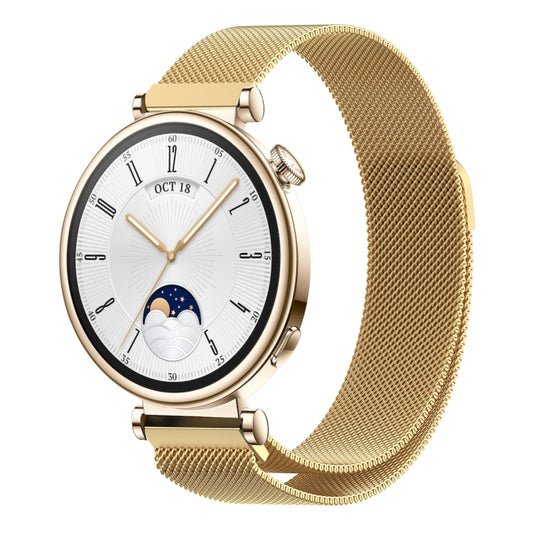 For Huawei Watch GT4 41mm Milan Magnetic Steel Mesh Watch Band(Gold) - Watch Bands by buy2fix | Online Shopping UK | buy2fix