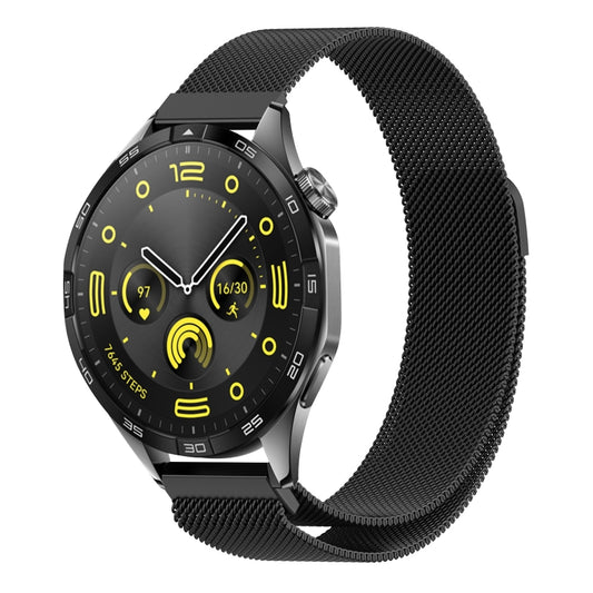 For Huawei Watch GT4 46mm Milan Magnetic Steel Mesh Watch Band(Black) - Watch Bands by buy2fix | Online Shopping UK | buy2fix
