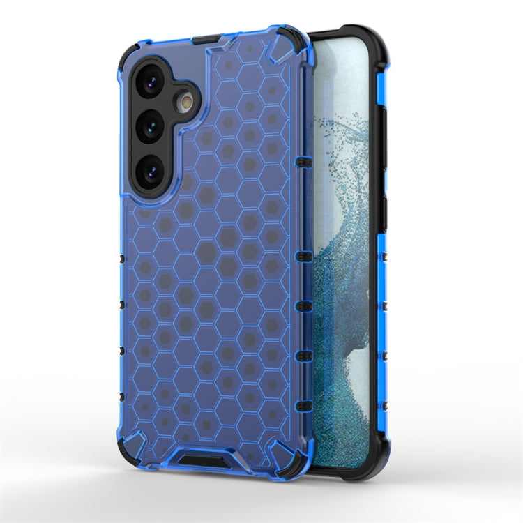 For Samsung Galaxy S24 5G Shockproof Honeycomb Phone Case(Blue) - Galaxy S24 5G Cases by buy2fix | Online Shopping UK | buy2fix