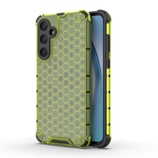 For Samsung Galaxy A55 Shockproof Honeycomb Phone Case(Green) - Galaxy Phone Cases by buy2fix | Online Shopping UK | buy2fix