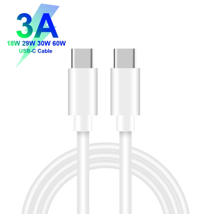 GAN 65W PD45W Dual Type-C / QC3.0 USB  Multi Compatible Charger + 2m USB-C to USB-C Data Cable EU + US Plug White - Cable & Adapter by buy2fix | Online Shopping UK | buy2fix