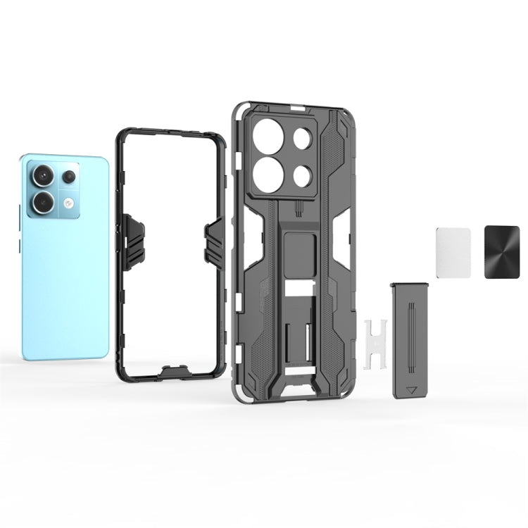 For Xiaomi Poco X6 Supersonic Armor PC Hybrid TPU Phone Case(Grey) - Xiaomi Cases by buy2fix | Online Shopping UK | buy2fix