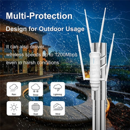 WAVLINK WN572HE4D AC1200 4G LTE WiFi Dual Band 4 Detachable Antennas Router, Plug:AU Plug - Wireless Routers by WAVLINK | Online Shopping UK | buy2fix