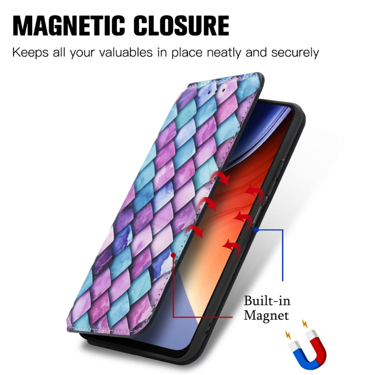 For Blackview  A96 CaseNeo Colorful Magnetic Leather Phone Case(Purple Scales) - More Brand by buy2fix | Online Shopping UK | buy2fix