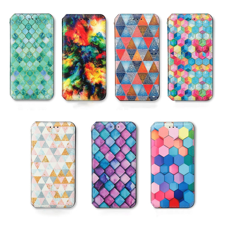 For Blackview A200 Pro CaseNeo Colorful Magnetic Leather Phone Case(Rhombus Mandala) - More Brand by buy2fix | Online Shopping UK | buy2fix