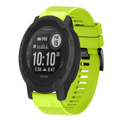 For Garmin  Instinct 2 Solar 22mm Quick Release Silicone Watch Band(Lime Green) - Watch Bands by buy2fix | Online Shopping UK | buy2fix