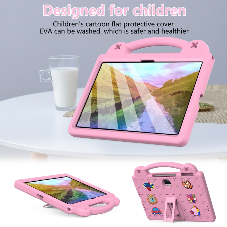 For Honor Pad 9 2023 12.1 Handle Kickstand Children EVA Shockproof Tablet Case(Pink) - Honor by buy2fix | Online Shopping UK | buy2fix