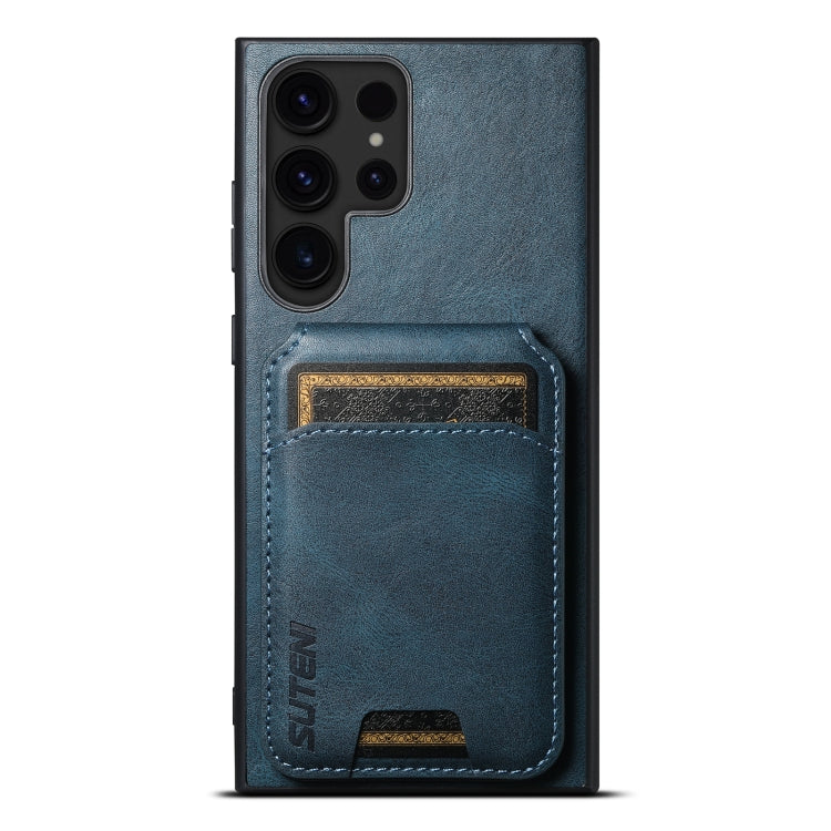 For Samsung Galaxy S23+ 5G Suteni H02 Leather Wallet Stand Back Phone Case(Blue) - Galaxy S23+ 5G Cases by Suteni | Online Shopping UK | buy2fix