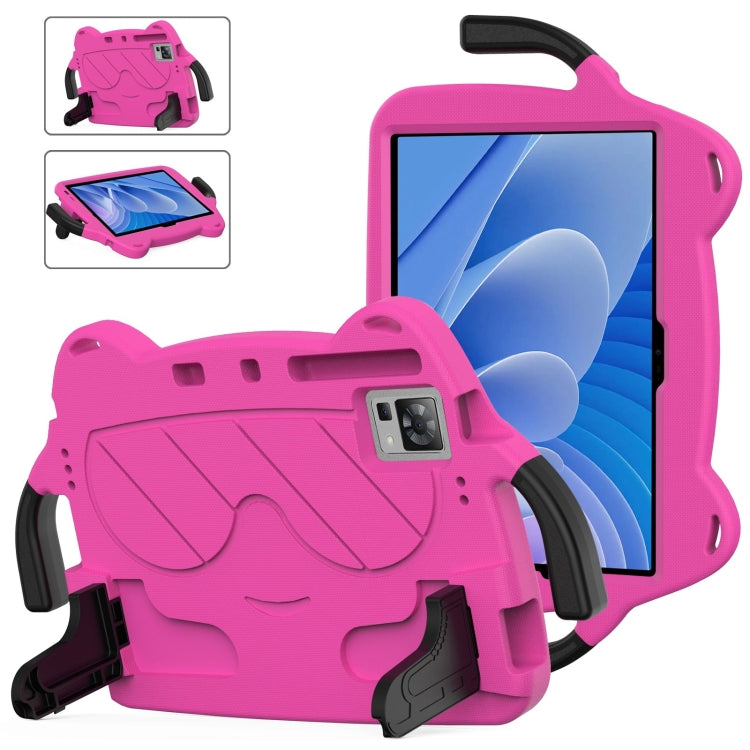 For DOOGEE T30 Pro 11 2023 Ice Baby EVA Shockproof Hard PC Tablet Case(Rose Red+Black) - Others by buy2fix | Online Shopping UK | buy2fix