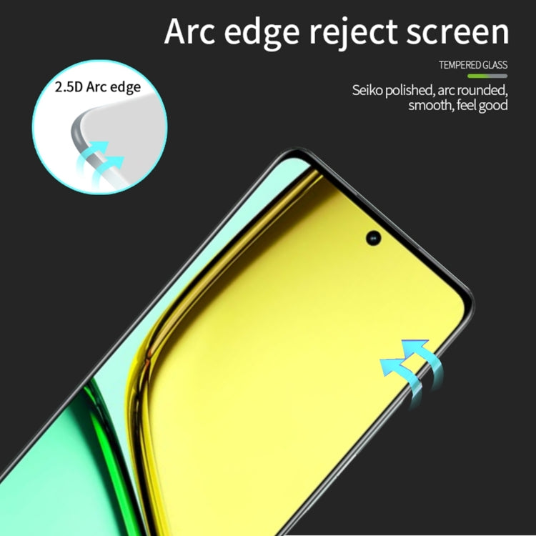 For Realme C67 5G MOFI 9H 2.5D Full Screen Tempered Glass Film(Black) - Realme Tempered Glass by MOFI | Online Shopping UK | buy2fix