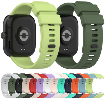 For Redmi Watch 4 Solid Color Silicone Sports Watch Band(Dark Green) - Watch Bands by buy2fix | Online Shopping UK | buy2fix