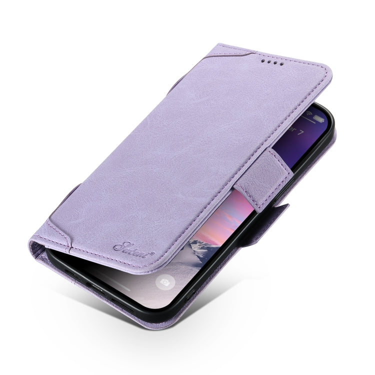 For iPhone 12 Pro Max SUTENI J07 Multifunctional Horizontal Flip Magsafe Leather Phone Case(Purple) - iPhone 12 Pro Max Cases by Suteni | Online Shopping UK | buy2fix