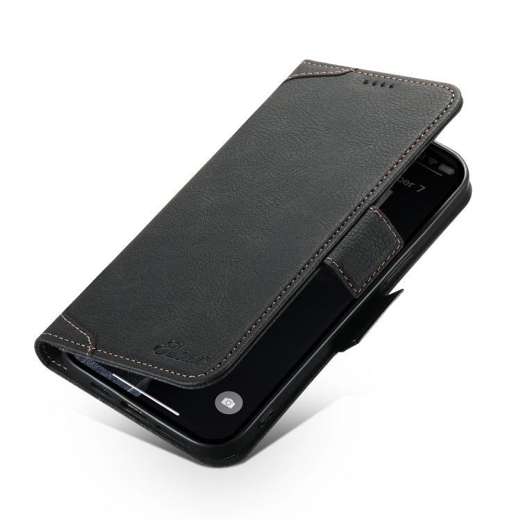 For iPhone 14 Pro Max SUTENI J07 Multifunctional Horizontal Flip Magsafe Leather Phone Case(Black) - iPhone 14 Pro Max Cases by Suteni | Online Shopping UK | buy2fix