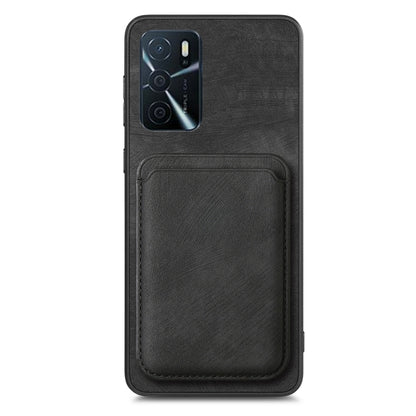 For OPPO K11X 5G Retro Leather Card Bag Magnetic Phone Case(Black) - OPPO Cases by buy2fix | Online Shopping UK | buy2fix