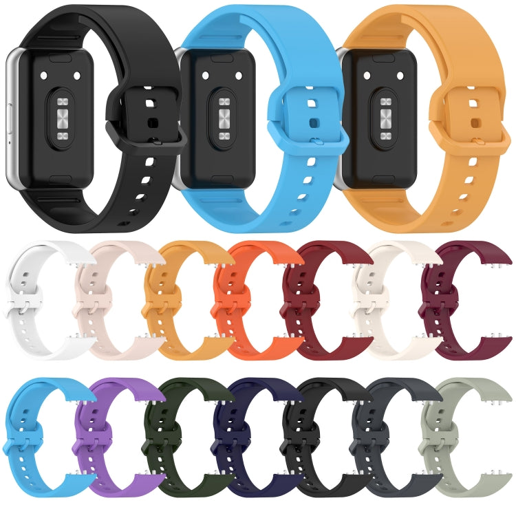 For Samsung Galaxy Fit 3 SM-R390 Solid Color Buckle Silicone Watch Band(Sky Blue) - Watch Bands by buy2fix | Online Shopping UK | buy2fix