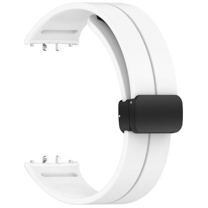 For Samsung Galaxy Fit 3 SM-R390 Magnetic Folding Buckle Silicone Watch Band(White) - Watch Bands by buy2fix | Online Shopping UK | buy2fix