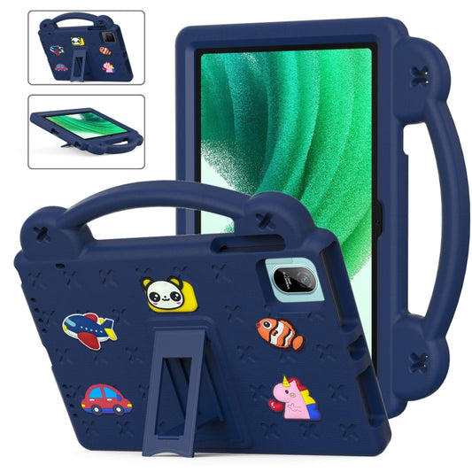 For Blackview Oscal Pad 15 2023 10.36/Tab 11 Handle Kickstand Children EVA Shockproof Tablet Case(Navy Blue) - Others by buy2fix | Online Shopping UK | buy2fix