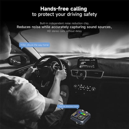 MT04 Car Bluetooth Adapter Type-C + USB Car Charger FM Transmitter HiFi Music MP3 Player - Car Charger by buy2fix | Online Shopping UK | buy2fix