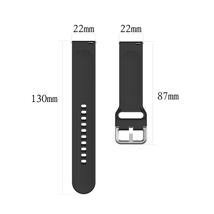 For Xiaomi Watch 2 Solid Color Metal Silver Buckle Silicone Watch Band, Size: L(Cyan) - Watch Bands by buy2fix | Online Shopping UK | buy2fix