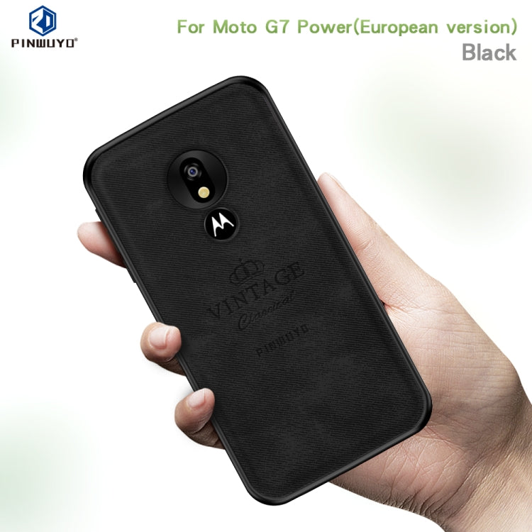 PINWUYO Shockproof Waterproof Full Coverage PC + TPU + Skin Protective Case for Motorola Moto G7 Power (Eurasian Version)(Brown) - Motorola Cases by PINWUYO | Online Shopping UK | buy2fix