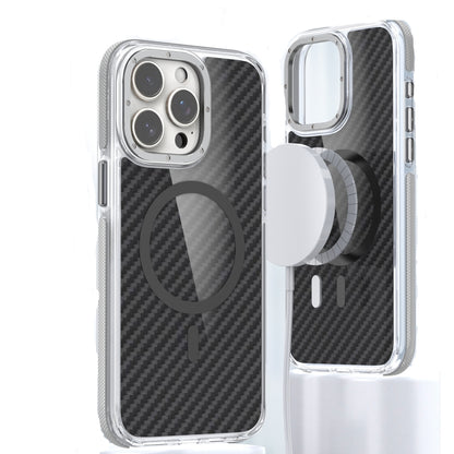 For iPhone 13 Pro Max Magsafe Dual-Color Carbon Fiber Phone Case(Grey) - iPhone 13 Pro Max Cases by buy2fix | Online Shopping UK | buy2fix