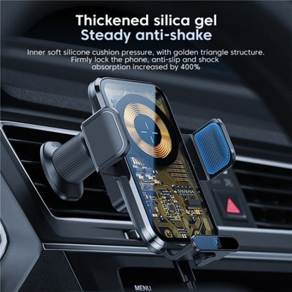 X11s 66W High Power Transparent Car Wireless Charger Phone Bracket(Titanium) - Car Charger by buy2fix | Online Shopping UK | buy2fix