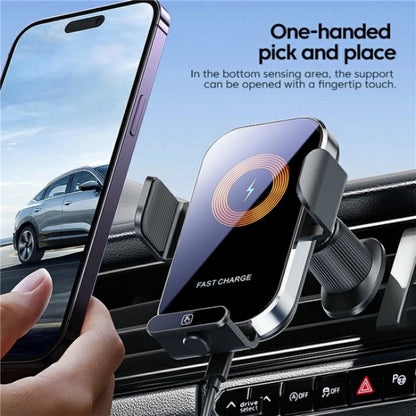 X12s Car Air Vent Wireless Charger 66W High Power Intelligent Induction Holder(Tarnish) - Wireless Charging Pads by buy2fix | Online Shopping UK | buy2fix