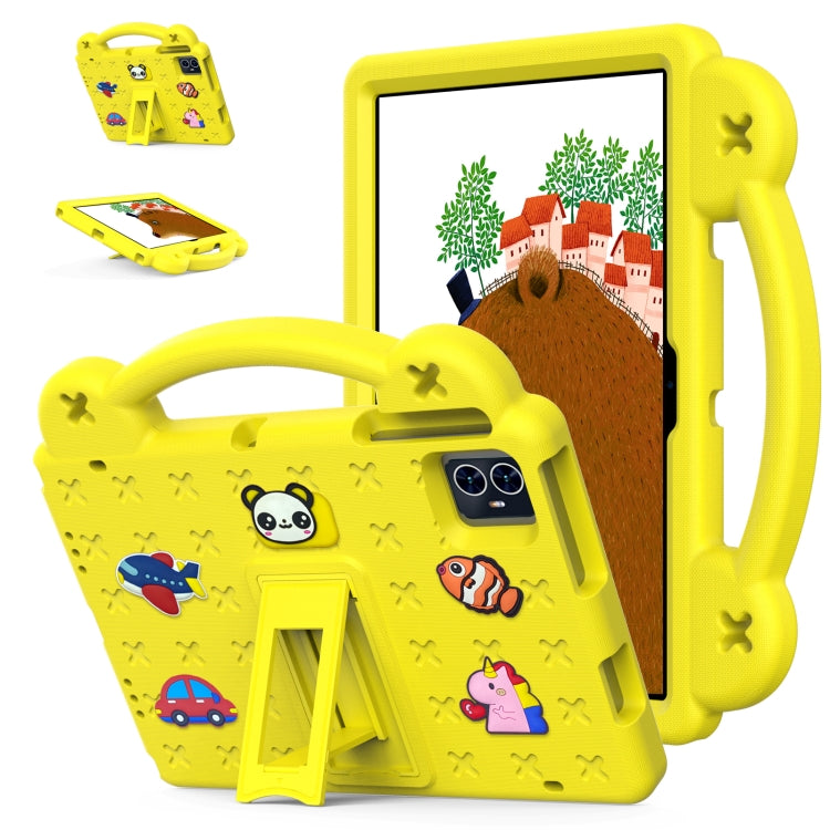 For Walmart ONN 10.1 Gen4 2024 Handle Kickstand Children EVA Shockproof Tablet Case(Yellow) - Others by buy2fix | Online Shopping UK | buy2fix