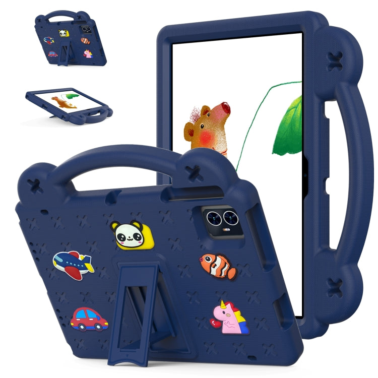 For Walmart ONN 10.1 Gen4 2024 Handle Kickstand Children EVA Shockproof Tablet Case(Navy Blue) - Others by buy2fix | Online Shopping UK | buy2fix