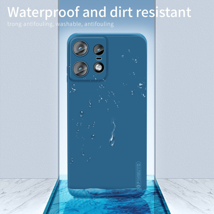 For Motorola Edge 50 Pro PINWUYO Sense Series Liquid Silicone TPU Phone Case(Blue) - Motorola Cases by PINWUYO | Online Shopping UK | buy2fix