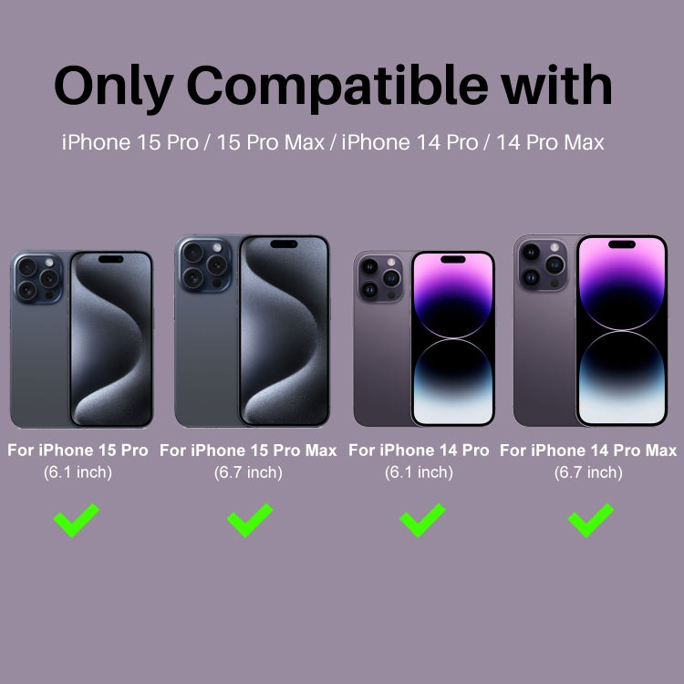 For iPhone 15 Pro / 15 Pro Max NORTHJO 2 Set 6Pcs Camera Lens Protector Diamond Metal Ring Film(Purple) - iPhone 15 Pro Max Tempered Glass by NORTHJO | Online Shopping UK | buy2fix